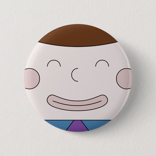 Cuboy Face On Badge 2 Inch Round Button (Front)