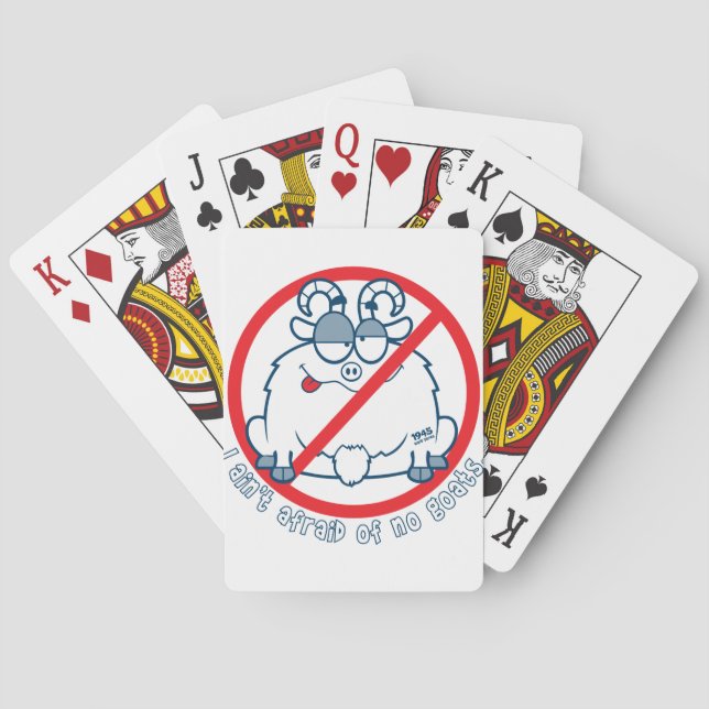 cubs chicago goat shirt playing cards (Back)