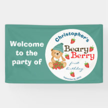 Cub's Strawberries Beary Berry First Birthday