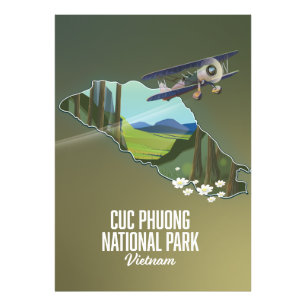 Cuc Phuong National Park Vietnam map Photo Print