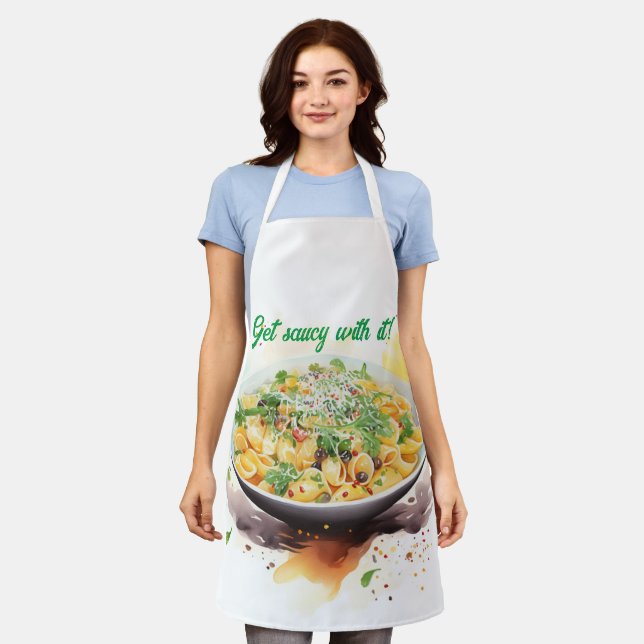 Cucina Italiana: Artistic Italian Apron (Worn)