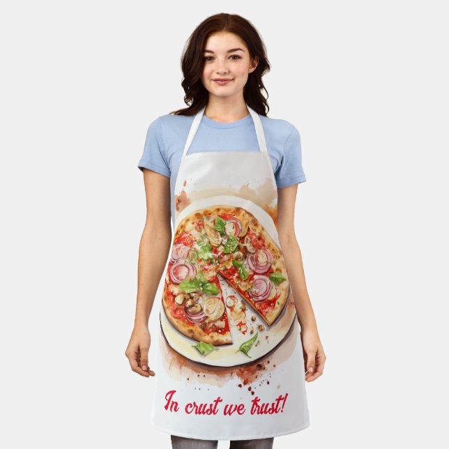 Cucina Italiana: Artistic Italian Pizza Apron (Worn)
