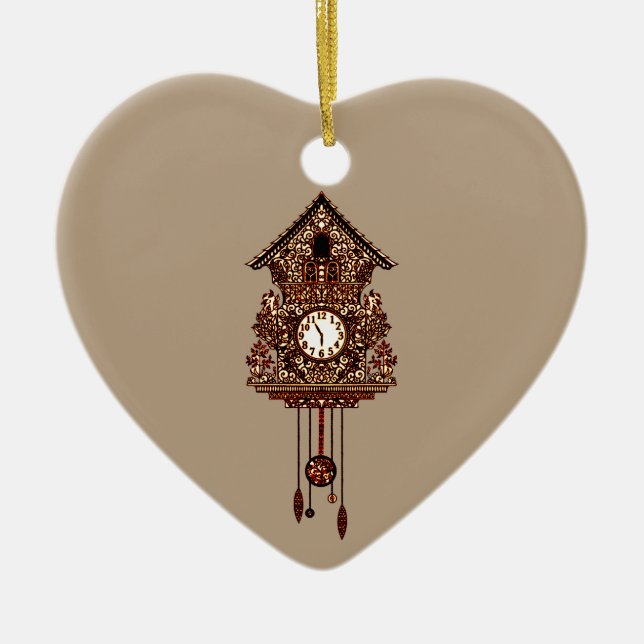 Cuckoo Clock 2 Ceramic Ornament (Front)