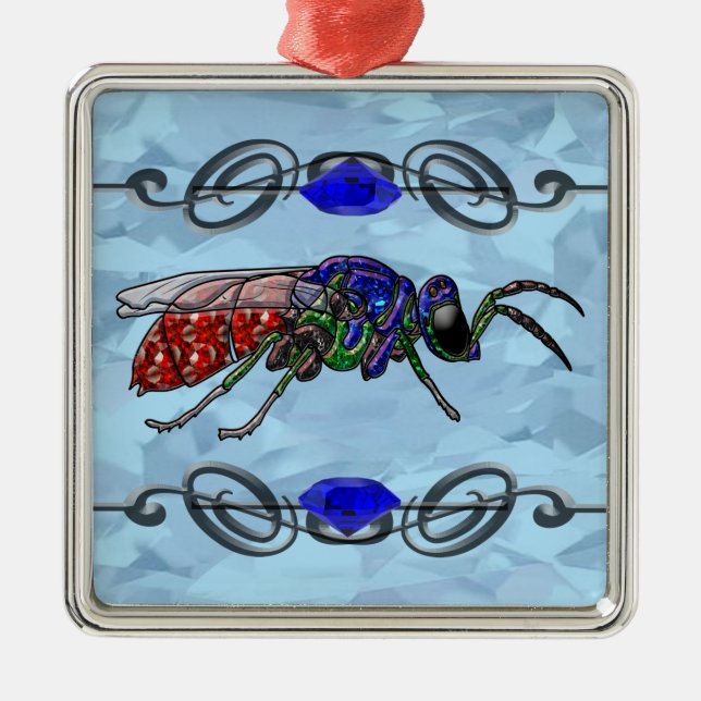 Cuckoo Wasp Metal Ornament (Front)