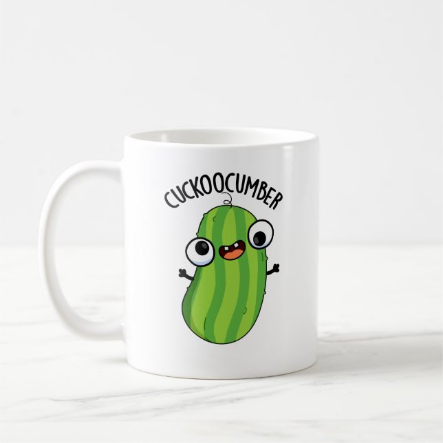Cuckoocumber Funny Veggie Cucumber Pun  Coffee Mug (Left)