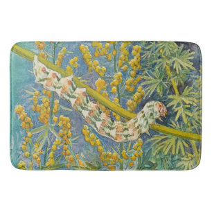 Cucullia Absinthii Wormwood Caterpillar Bath Mat