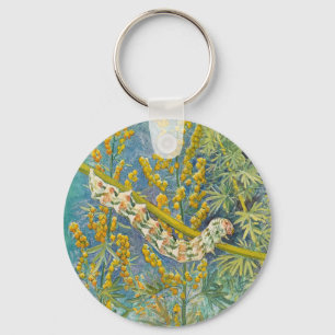 Cucullia Absinthii Wormwood Caterpillar  Keychain