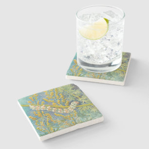 Cucullia Absinthii Wormwood Caterpillar  Stone Coaster