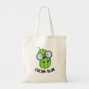Cucum-blur Funny Veggie Cucumber Pun Tote Bag