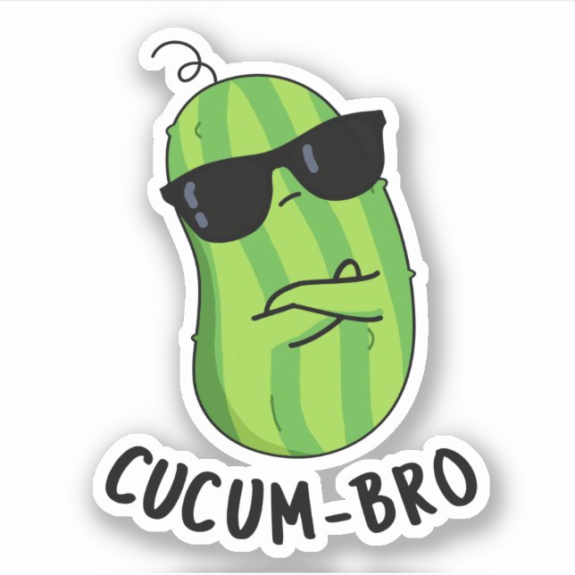 Cucum-bro Funny Veggie Cucumber Pun  (Front)