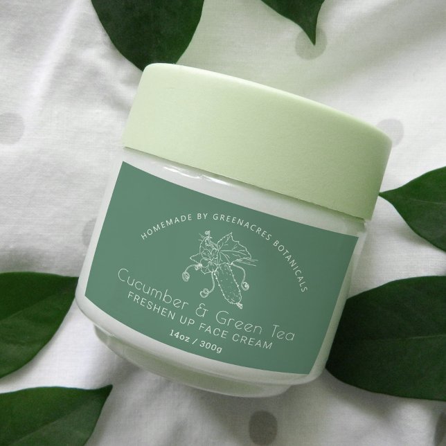 cucumber and green tea face cream sticker (Creator Uploaded)