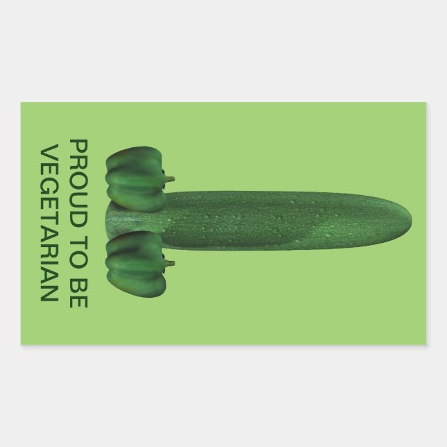 Cucumber And Peppers Sticker (Front)