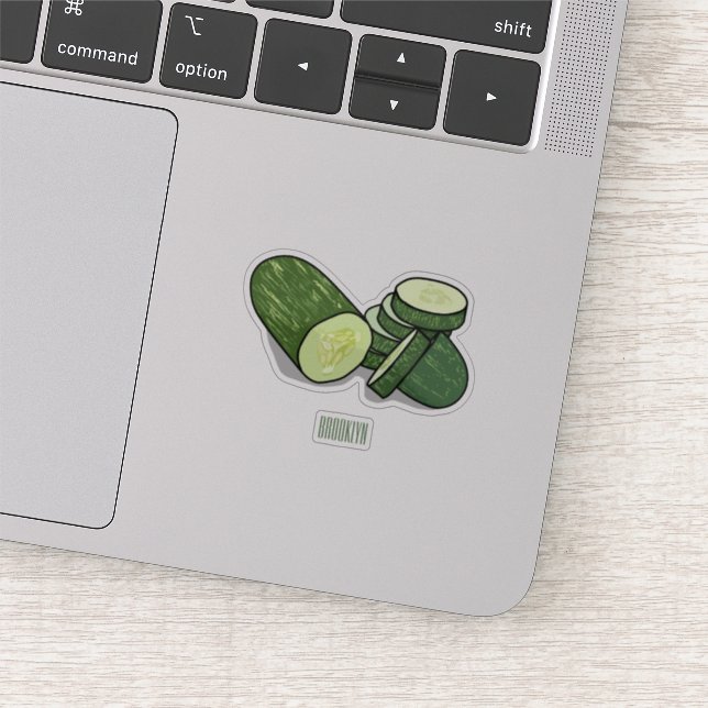 Cucumber cartoon illustration (Detail)