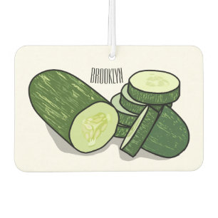Cucumber cartoon illustration air freshener