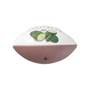 Cucumber cartoon illustration  football