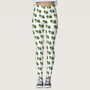 Cucumber cartoon illustration  leggings