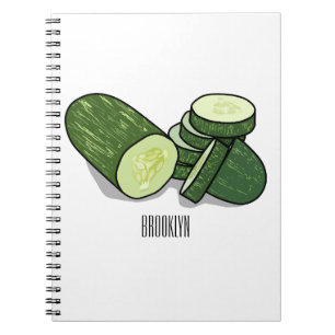 Cucumber cartoon illustration notebook
