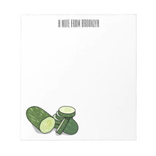Cucumber cartoon illustration notepad