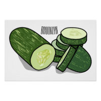 Cucumber cartoon illustration 