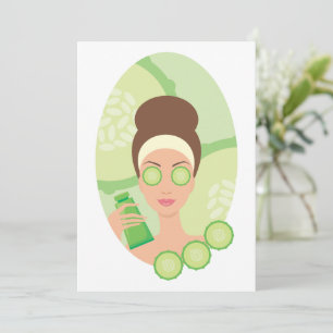 Cucumber Facial Invitation