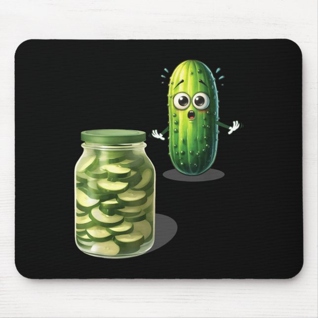 Cucumber Meme Funny Halloween Costume Shocked Mouse Pad (Front)