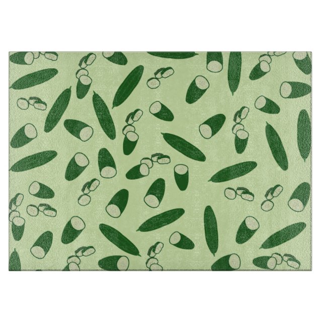 Cucumber Pattern Cutting Board (Front)