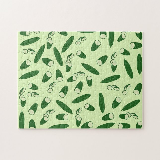 Cucumber Pattern Jigsaw Puzzle (Horizontal)