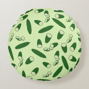 Cucumber Pattern Round Pillow