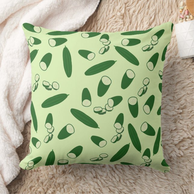 Cucumber Pattern  Throw Pillow (Blanket)