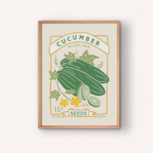 Cucumber (Pickling) Seed Packet Poster