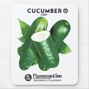 Cucumber Seed Packet Label Mouse Pad