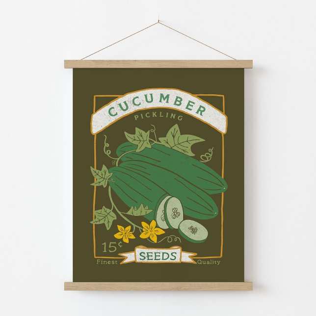 Cucumber Seed Packet (Rustic Green) Poster (Creator Uploaded)