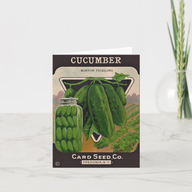 cucumber seeds envelope covrer note card (Front)