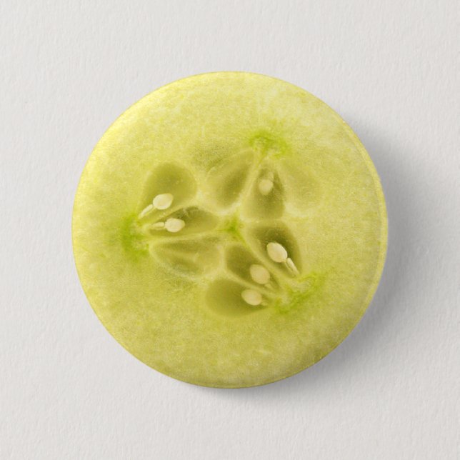 Cucumber slice 2 inch round button (Front)