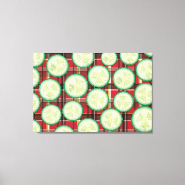 Cucumber Slice Canvas Print (Front)