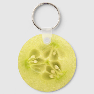 Cucumber slice keychain