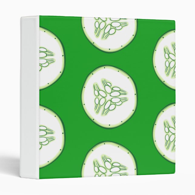 Cucumber slices pattern binder (Front/Spine)