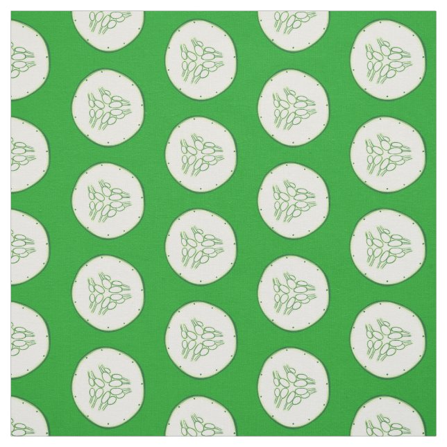 Cucumber slices pattern fabric (Swatch)