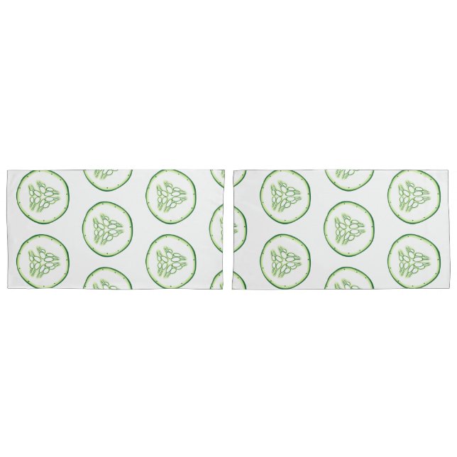 Cucumber slices pattern pillowcase (Front-Set)
