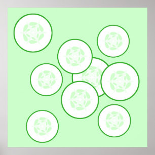 Cucumber slices. poster