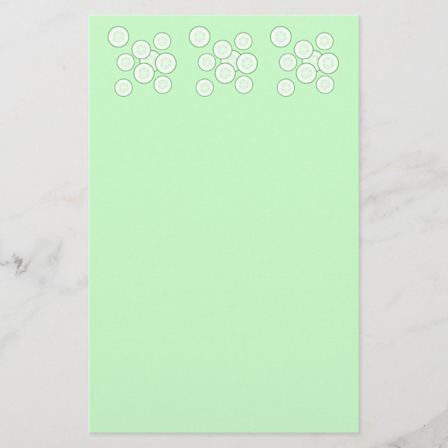 Cucumber slices. stationery (Front)