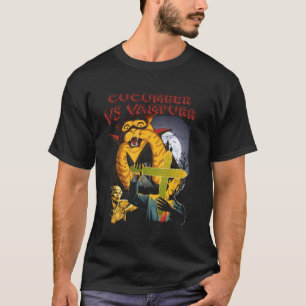 Cucumber Vs Vampurr Cat Funny Gift T-Shirt