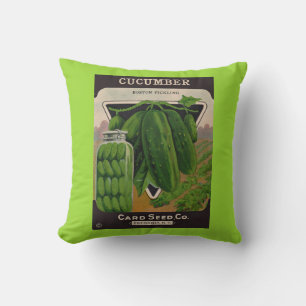 cucumbers seed envelope cover throw pillow