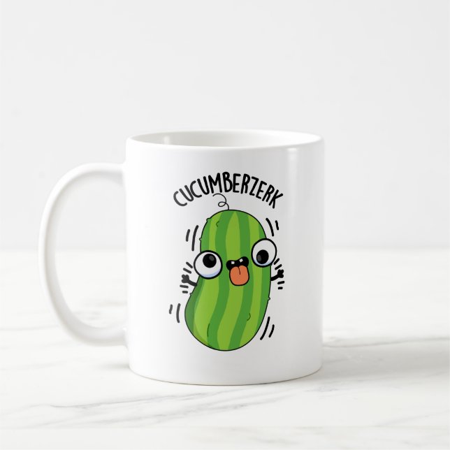 Cucumberzerk Funny Berzerk Cucumber Pun  Coffee Mug (Left)