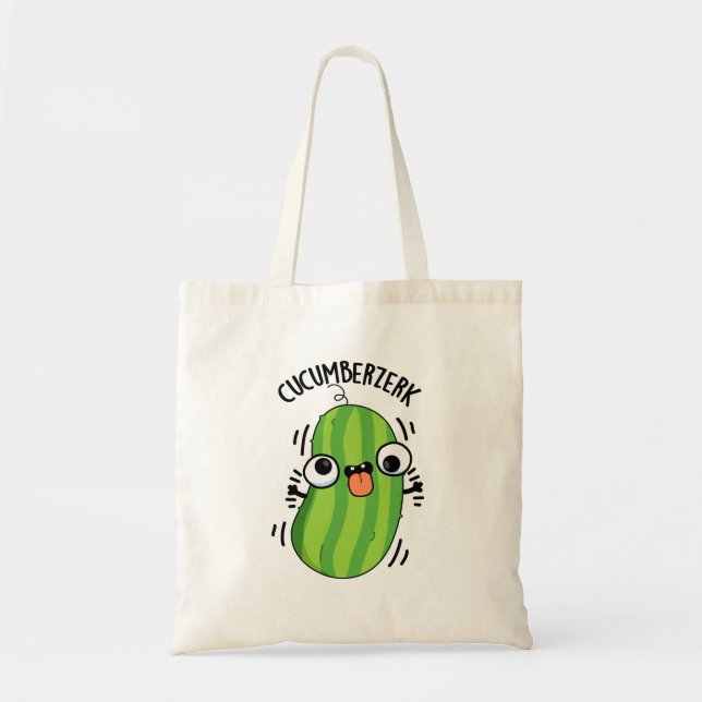Cucumberzerk Funny Berzerk Cucumber Pun  Tote Bag (Front)