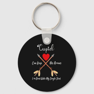 Cud Can Keep His Arrows Anti Valentines Day Sin  Keychain
