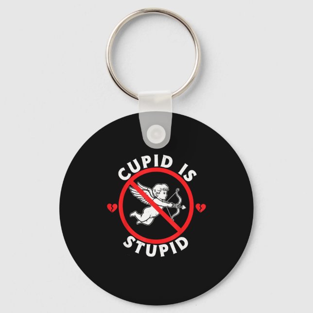 Cud Is Stud Hate Valentines Anti Valentine Stud Cu Keychain (Front)