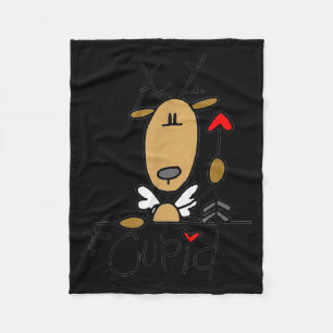 Cud Reindeer Christmas Holiday  Fleece Blanket