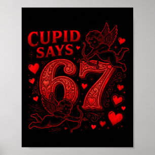Cud Says 67 Cute Funny Valentines Day 6 7 Couple L Poster