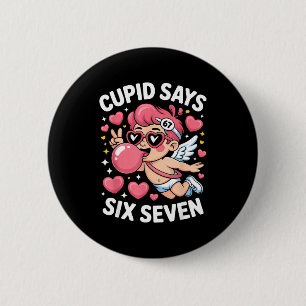Cud Says 67 Six Seven Meme Bubble Gum Valentine's  2 Inch Round Button